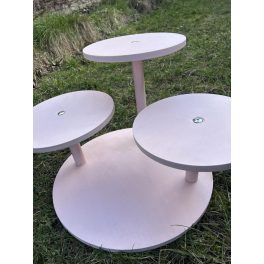 Fa torta állvány - babarózsaszín