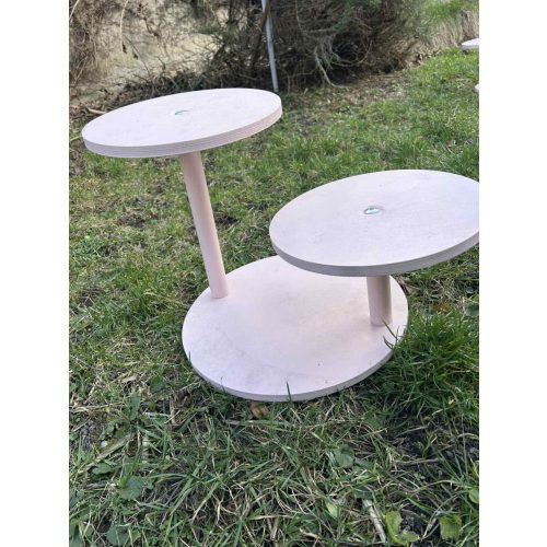 Fa torta állvány - babarózsaszín/2