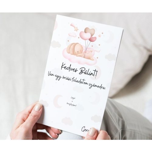 Keresztszülő felkérő kaparós lap