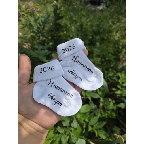 Hamarosan érkezem - Baba bejelentő zokni