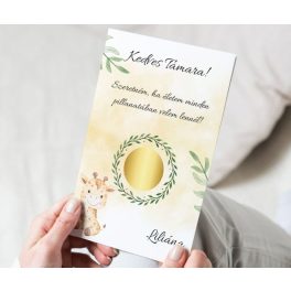 Keresztszülő felkérő sorsjegy - Zsiráf