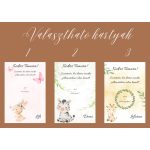 Keresztszülő felkérő szett -pezsgős pohárral, kaparós sorsjeggyel