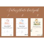 Keresztszülő felkérő szett -pezsgős pohárral, kaparós sorsjeggyel