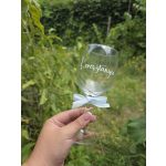 Keresztszülő felkérő szett - boros pohárral, kaparós sorsjeggyel