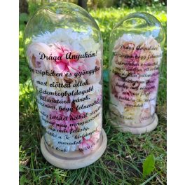 Szülőköszöntő üvegbúra