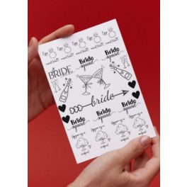 Vicces lánybúcsús -ideiglenes tetoválás