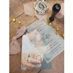 Pausz papíros meghívó - egyedi fényképpel 