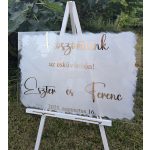 Plexi üdvözlő tábla 