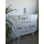 Plexi üdvözlő tábla 