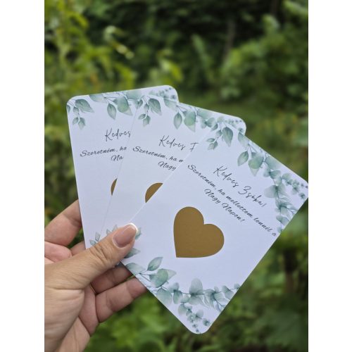 Tanú vagy koszorúslány felkérő kaparós lap