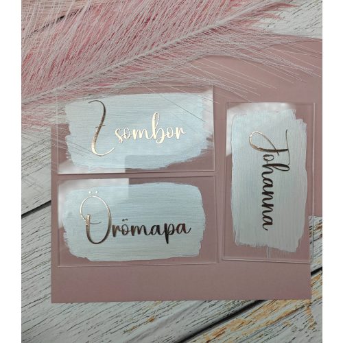 Plexi ültetőkártya (akár mágnessel)